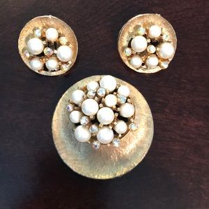 Vintage Earrings and Brooch